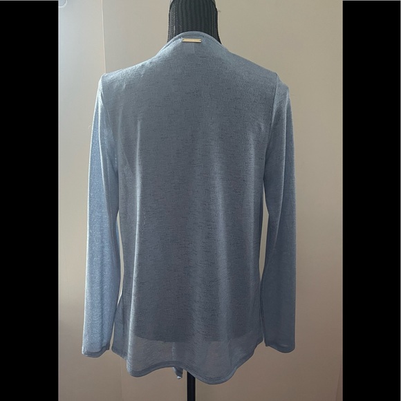 Micheal Micheal Kors Blue Open Water Fall Cardigan Top Size Medium - Picture 4 of 13